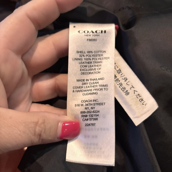 Coach F80650 Trench Coat Double Breasted Beige Jacket Belt Missing Size Small - Picture 8 of 9